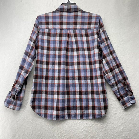 Rei Button-Up Shirt Men's Sz M Purple Flannel Plaid Collared Front Pockets - Picture 2 of 9